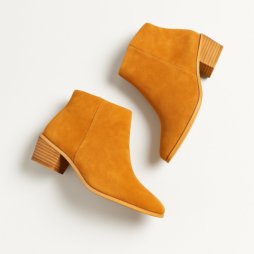 New! ABLE Chelsea Boot Almond Suede 8
